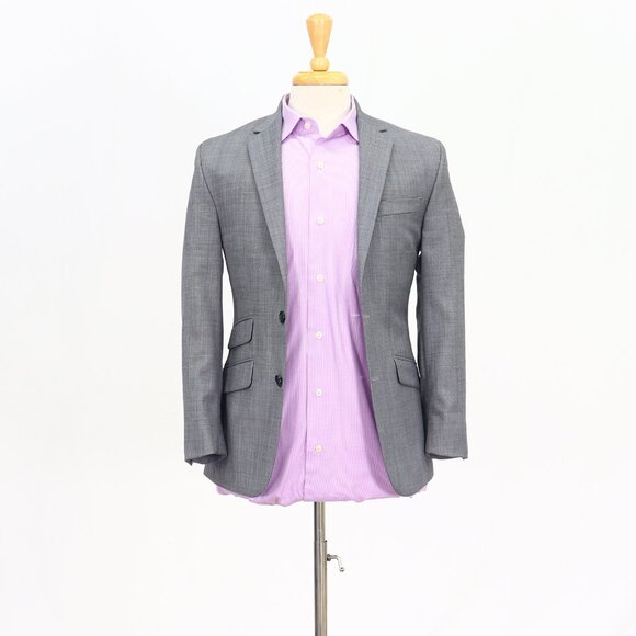 Kenneth Cole 34S Gray Blazer Sport Coat Jacket 2-Button Solid T383 - Picture 1 of 11